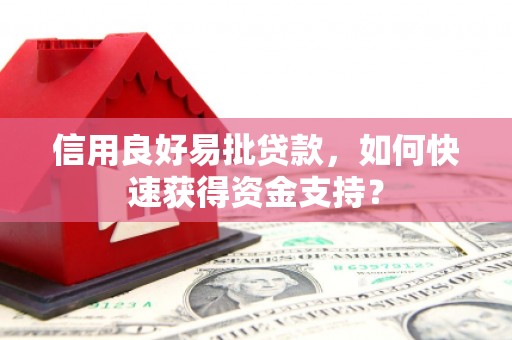 肥乡信用良好易批贷款，如何快速获得资金支持？