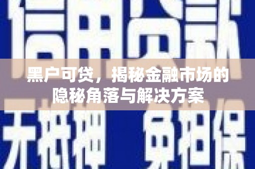 德庆黑户可贷，揭秘金融市场的隐秘角落与解决方案