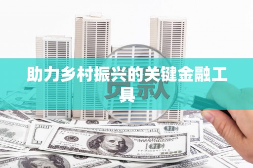 武汉助力乡村振兴的关键金融工具