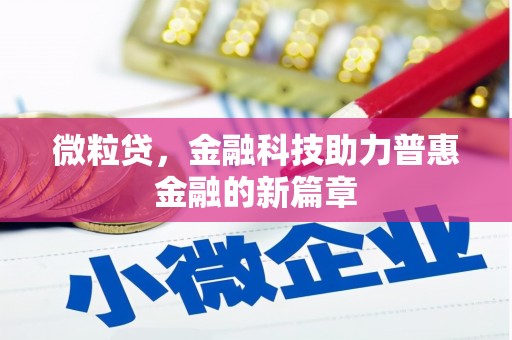 石狮微粒贷，金融科技助力普惠金融的新篇章