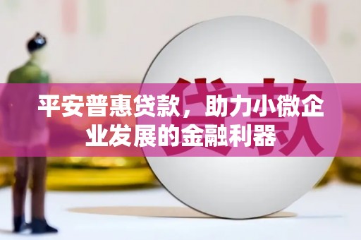 泉山平安普惠贷款，助力小微企业发展的金融利器